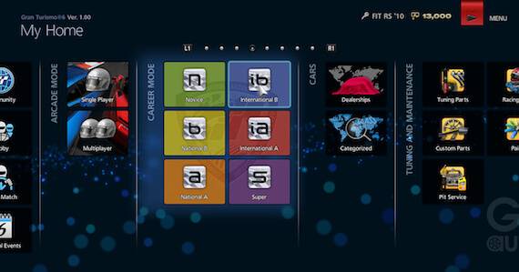 Gran Turismo 6 Review - Menu