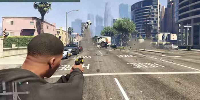 Grand Theft Auto 5 Gravity Gun