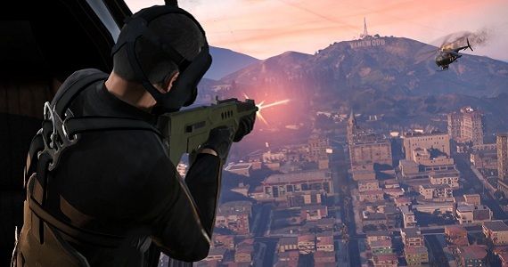 Grand Theft Auto 5 Screenshots Helicopter Shooting
