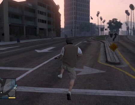 Grand Theft Auto 5 Tap A Sprinting