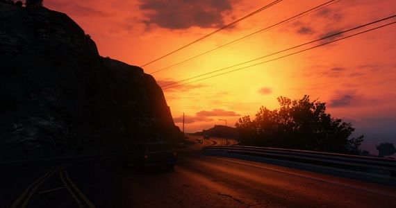 Grand Theft Auto 5 sunset