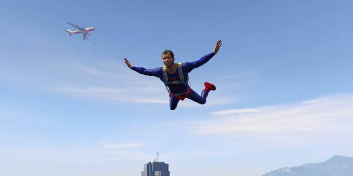 Grand Theft Auto V Online Superman Flying Mod