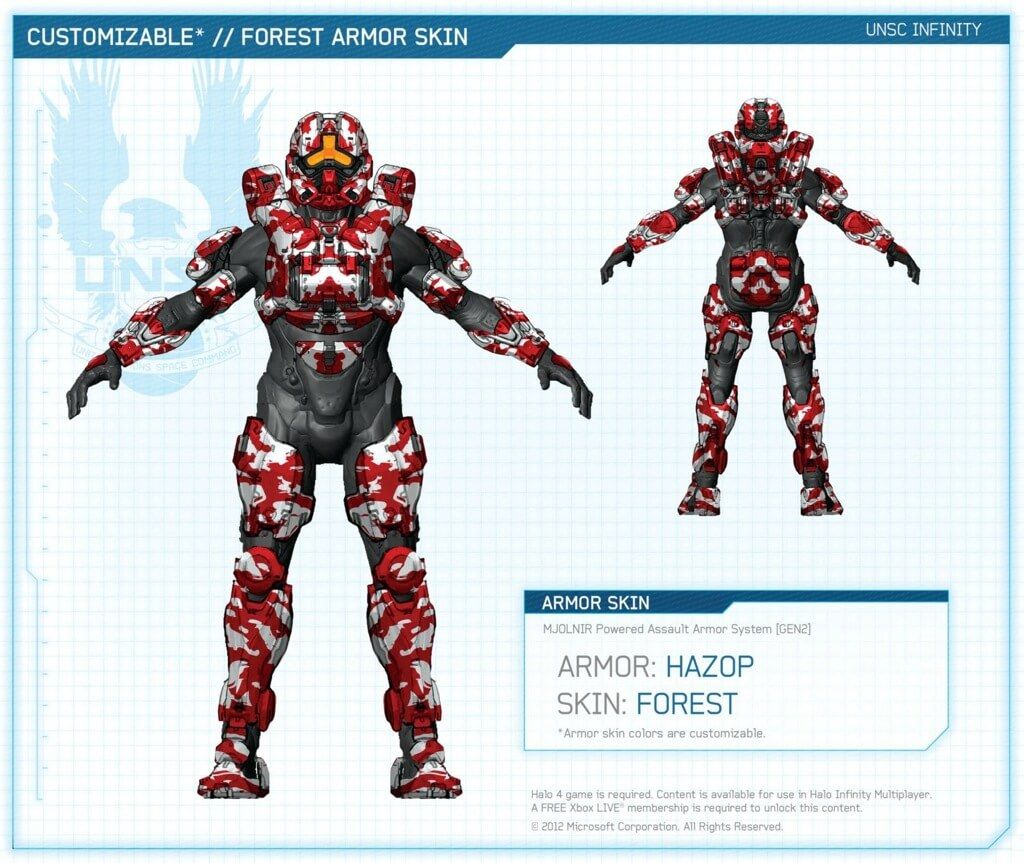 Halo 4 Forest Armor Skin EB Games Pre-order
