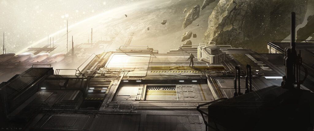 Halo 4 Warehouse Map Concept Art - Crater