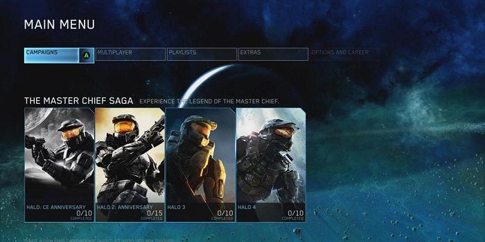 Halo: The Master Chief Collection Main Menu