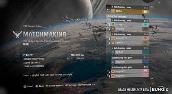 Halo Reach Beta Menu