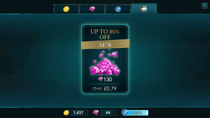 Harry Potter Hogwarts Mobile Gem discount screenshot