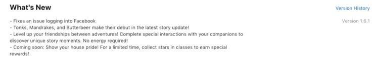 Harry Potter Hogwarts Mystery 1.6.1 patch notes