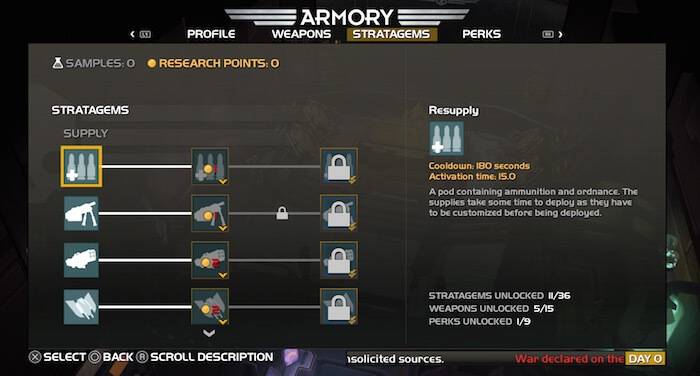 Helldivers Strategem Menu