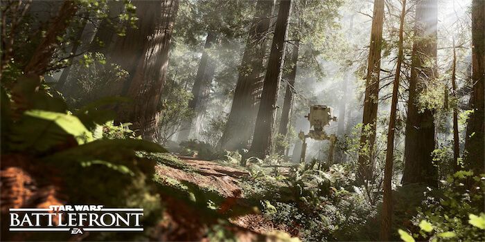 Here's an In-Game AT-ST from Star Wars Battlefront