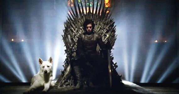 Jon Snow on the Iron Throne in 'Game of Thrones'