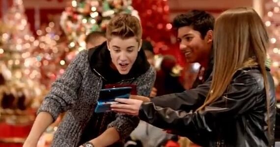 Justin Bieber 3DS Christmas Macys Mariah Carey