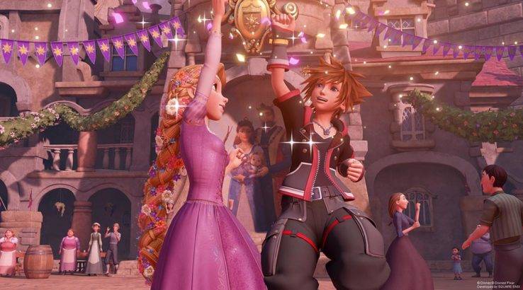 kingdom hearts 3 sora rapunzel tangled