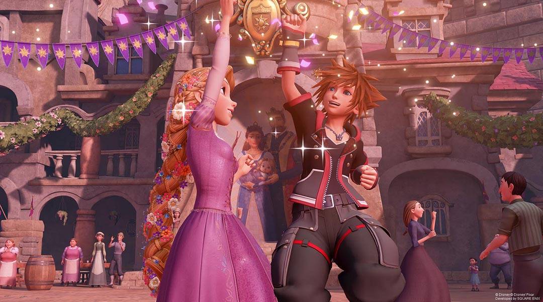 kingdom hearts 3 sora rapunzel tangled