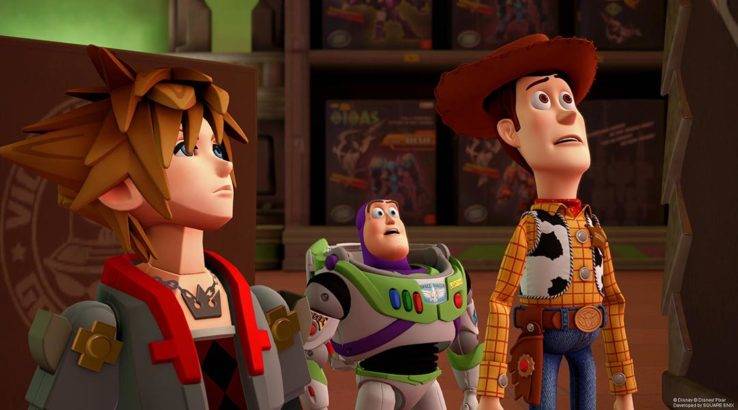 kingdom hearts 3 toy story woody buzz lightyear sora