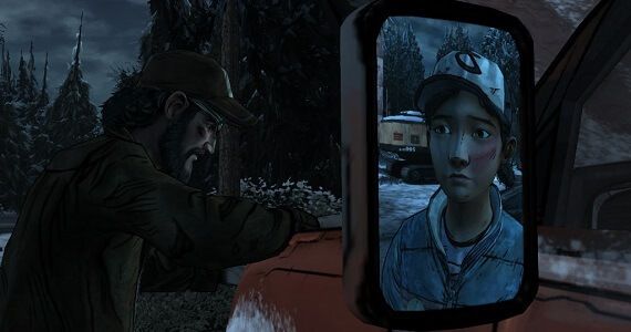 Kenny and Clementine in The Walking Dead No Going Back
