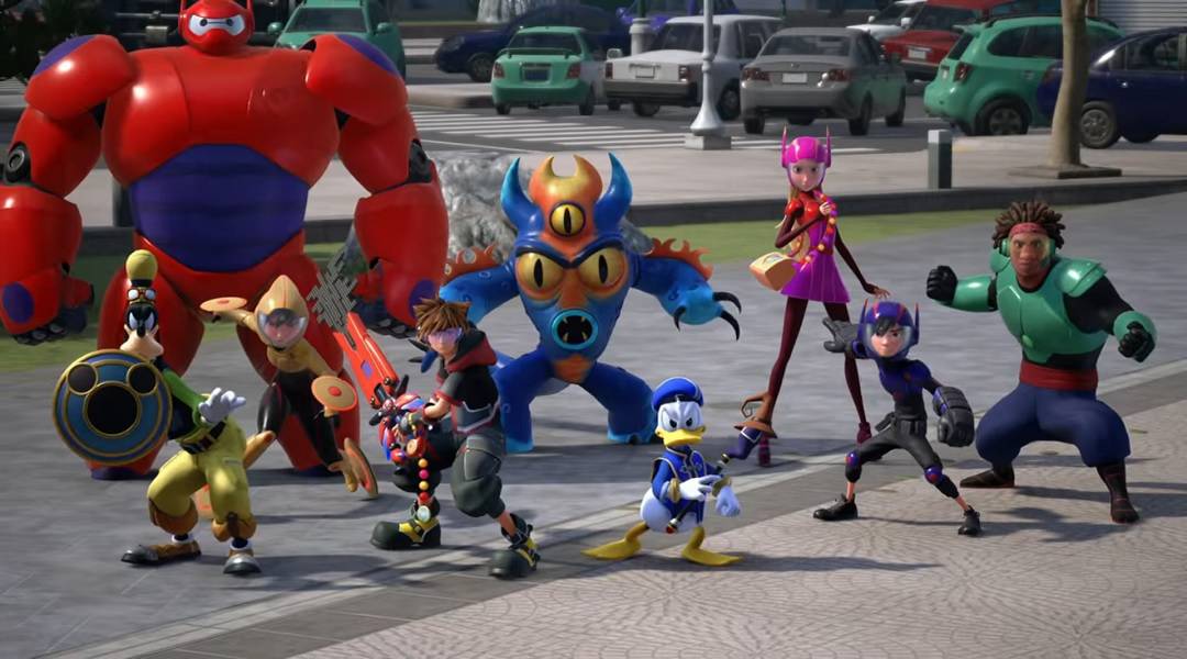 kingdom hearts 3 new gameplay trailer big hero 6 tokyo game show
