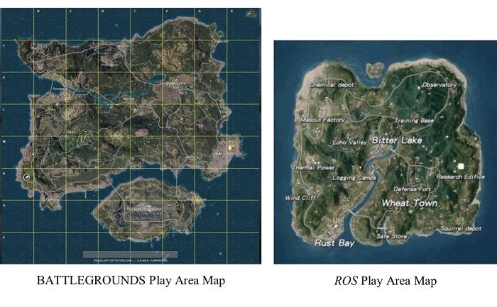 Lawsuit Demonstrates Similarities Between PUBG and ROS Play Area Maps