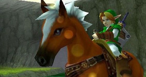 The Legend of Zelda Ocarina of Time 3D Link Riding Epona