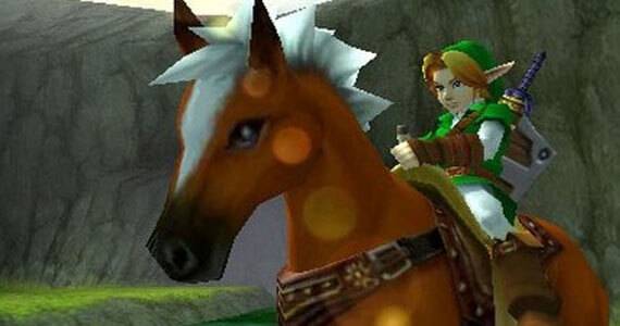 The Legend of Zelda Ocarina of Time 3D Link Riding Epona