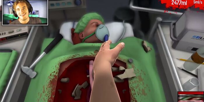 Let's Play Surgeon Simulator PewDiePie