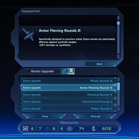 Mass Effect - inventory