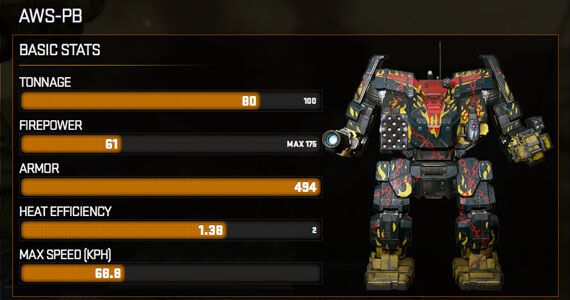 MechWarrior Online Pretty Baby Awesome Stats