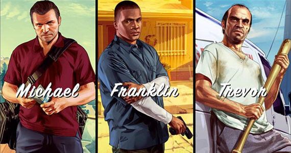 Michael, Franklin and Trevor in 'Grand Theft Auto V'