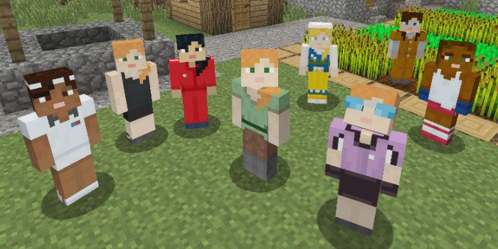 Minecraft Female Skins on Consoles