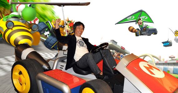 Miyamoto Rides In Life-Size Mario Kart