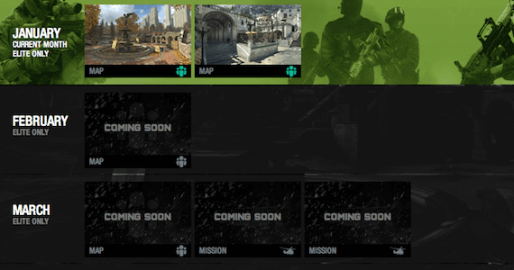 Modern Warfare 3 Elite Premium DLC Schedule