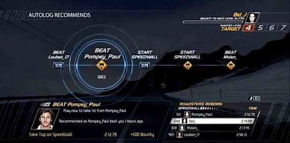 Need for Speed Hot Pursuit Autolog Feature
