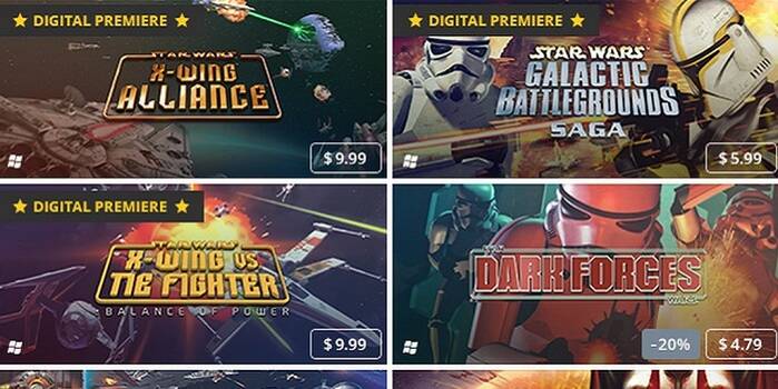 New Star Wars Games on GOG