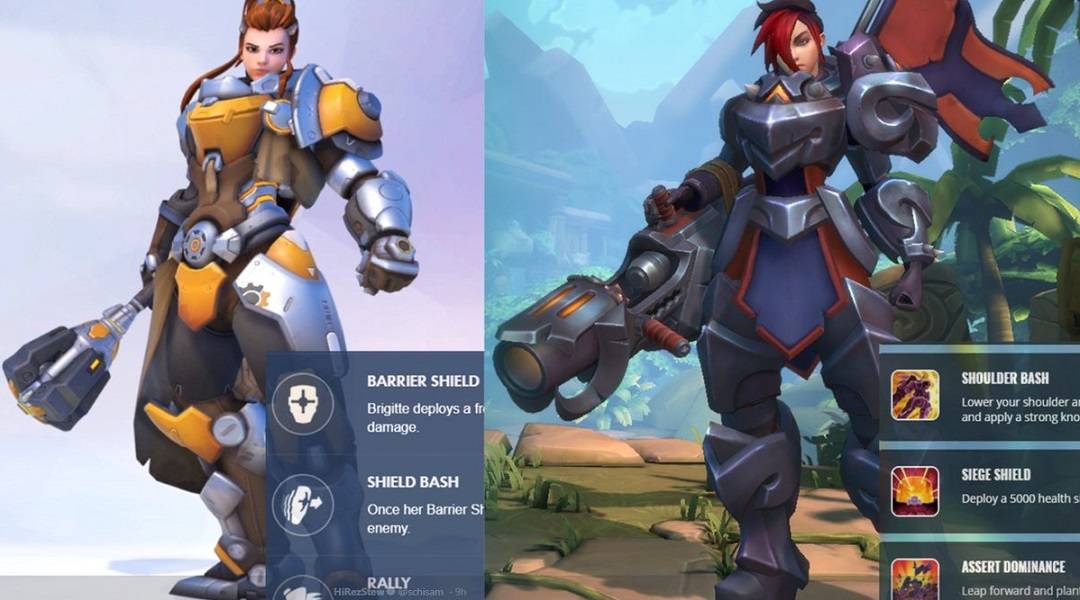 Overwatch Brigitte copy Paladins Ash