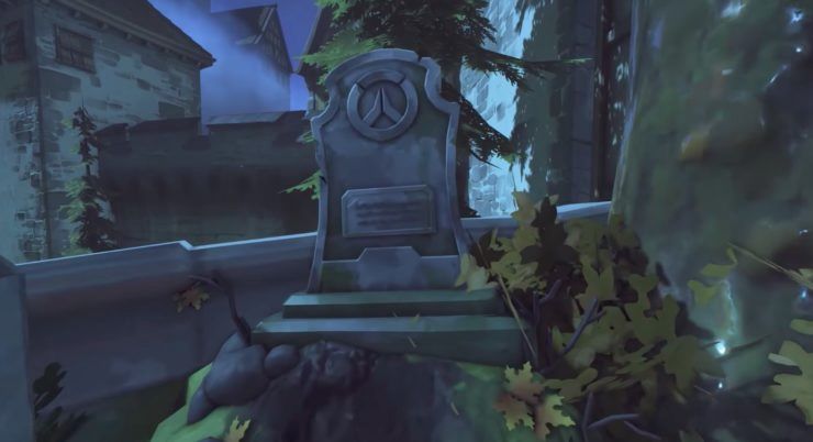 Overwatch Eichenwalde grave victory pose Easter egg