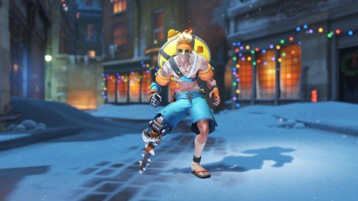 Overwatch Winter Wonderland 2017 Beachrat Junkrat skin