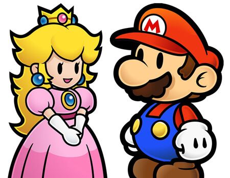 Paper Mario and Peach