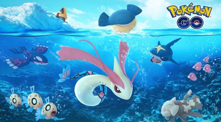 Pokemon GO Gen 3 Ice and Water type Kyogre