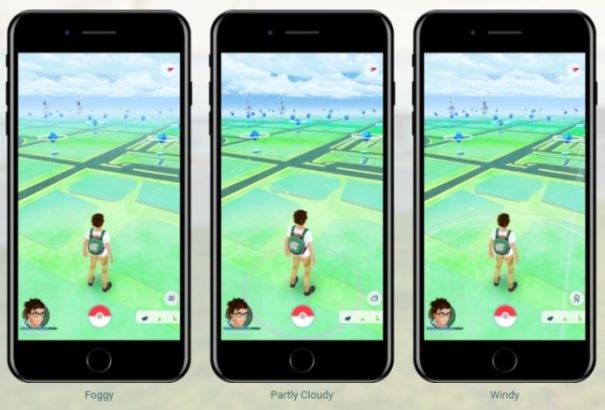 Pokemon GO weather system screenshot