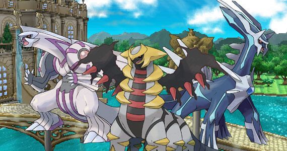 Shiny Dialga, Palkia and Giratina Pokemon Black & White