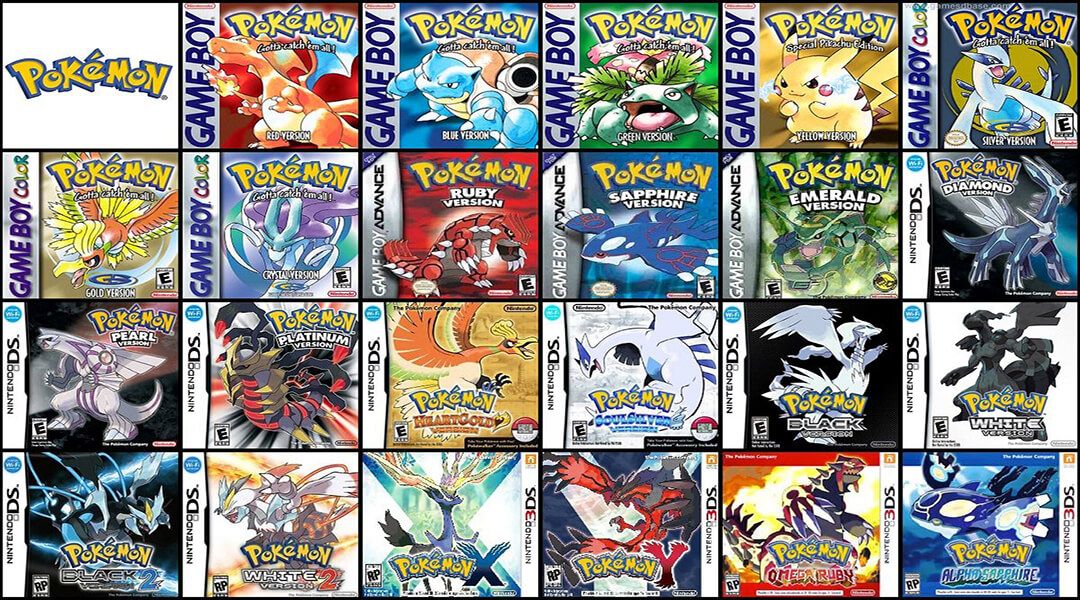 Ranking Every Pokemon Generation - Pokmeon game cases