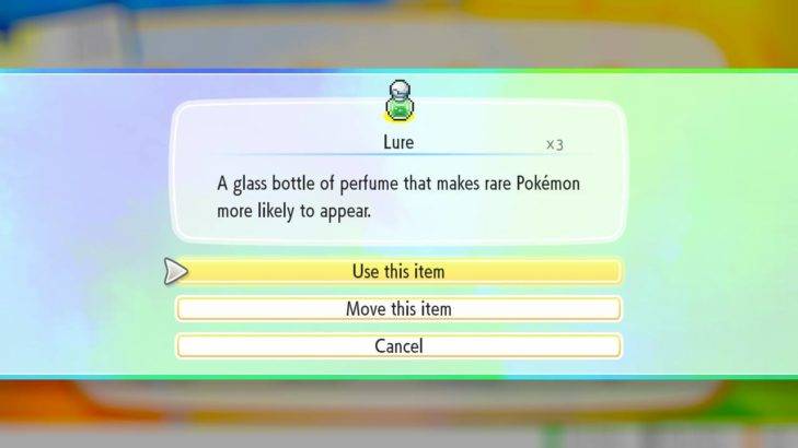Pokemon Lets Go Lure Item