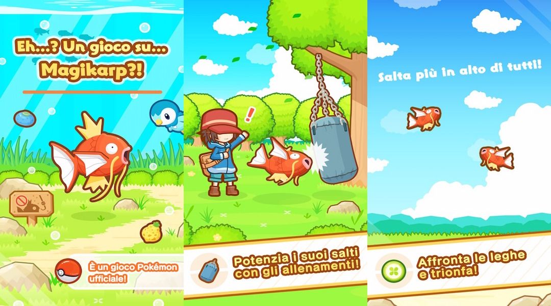 Pokemon Magikarp Jump mobile game screenshot