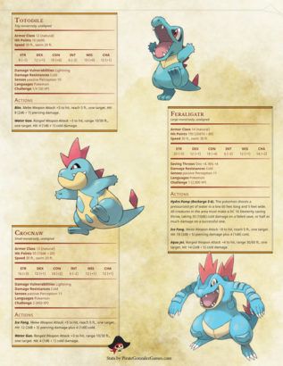 totodile gets 5e conversion