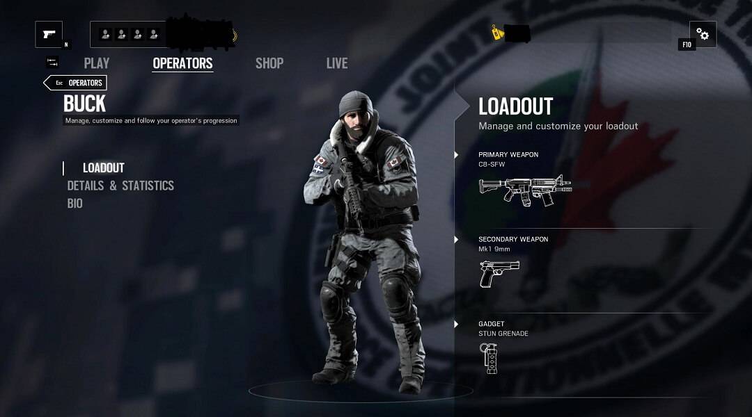 Rainbow Six Siege Buck Loadout
