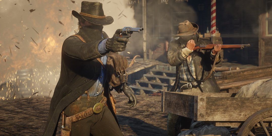 Red Dead Redemption 2 gameplay bank heist mission