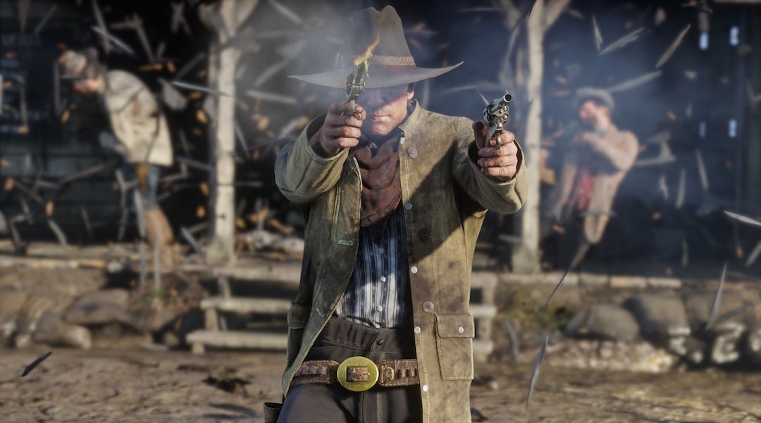 Red Dead Redemption 2 screenshot combat firefight duel