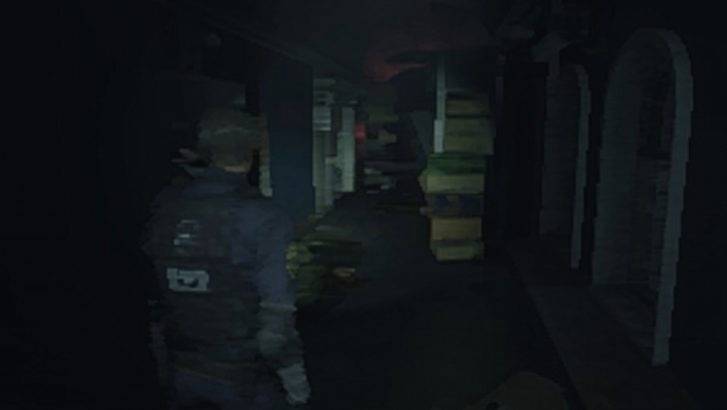 Resident Evil 2 remake PS1 graphics screenshot