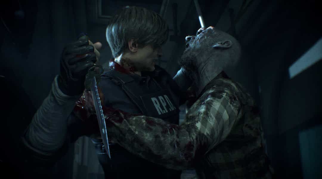 Resident Evil 2 remake demo PS1 graphics