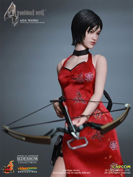 Resident Evil Ada Wong Figure Sideshow Hot Toys Crossbow Closeup